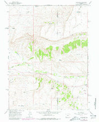 Burntfork Wyoming Historical topographic map, 1:24000 scale, 7.5 X 7.5 Minute, Year 1964