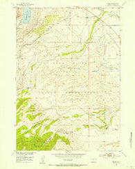 Burris Wyoming Historical topographic map, 1:24000 scale, 7.5 X 7.5 Minute, Year 1952