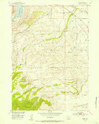 Burris Wyoming Historical topographic map, 1:24000 scale, 7.5 X 7.5 Minute, Year 1952