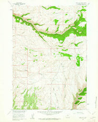 Bush Butte Wyoming Historical topographic map, 1:24000 scale, 7.5 X 7.5 Minute, Year 1960