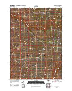Bush Butte Wyoming Historical topographic map, 1:24000 scale, 7.5 X 7.5 Minute, Year 2012