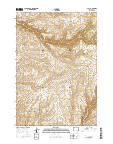 Bush Butte Wyoming Current topographic map, 1:24000 scale, 7.5 X 7.5 Minute, Year 2015
