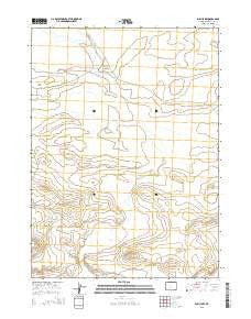 Bush Lake Wyoming Current topographic map, 1:24000 scale, 7.5 X 7.5 Minute, Year 2015
