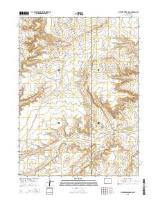 Butcher Knife Draw Wyoming Current topographic map, 1:24000 scale, 7.5 X 7.5 Minute, Year 2015