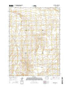 Butte Well Wyoming Current topographic map, 1:24000 scale, 7.5 X 7.5 Minute, Year 2015