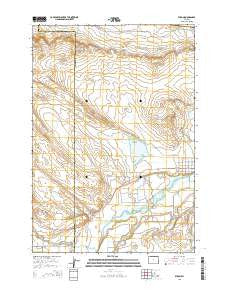 Byron Wyoming Current topographic map, 1:24000 scale, 7.5 X 7.5 Minute, Year 2015