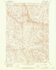 Cabin Fork Wyoming Historical topographic map, 1:24000 scale, 7.5 X 7.5 Minute, Year 1966