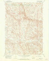 Cabin Fork Wyoming Historical topographic map, 1:24000 scale, 7.5 X 7.5 Minute, Year 1966