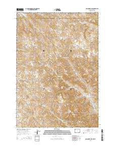 Cabin Creek NW Wyoming Current topographic map, 1:24000 scale, 7.5 X 7.5 Minute, Year 2015