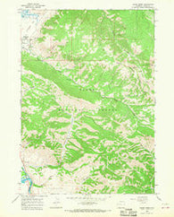 Cache Creek Wyoming Historical topographic map, 1:24000 scale, 7.5 X 7.5 Minute, Year 1965