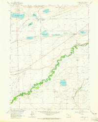 Caldwell Lake Wyoming Historical topographic map, 1:24000 scale, 7.5 X 7.5 Minute, Year 1963