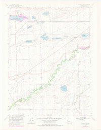 Caldwell Lake Wyoming Historical topographic map, 1:24000 scale, 7.5 X 7.5 Minute, Year 1963