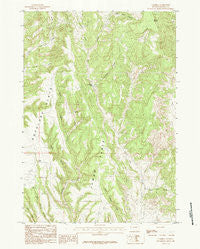 Cambria Wyoming Historical topographic map, 1:24000 scale, 7.5 X 7.5 Minute, Year 1984
