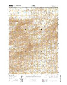 Camel Hump Reservoir Wyoming Current topographic map, 1:24000 scale, 7.5 X 7.5 Minute, Year 2015