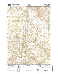 Campbell Hill Wyoming Current topographic map, 1:24000 scale, 7.5 X 7.5 Minute, Year 2015