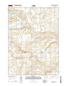 Cannonball Cut Wyoming Current topographic map, 1:24000 scale, 7.5 X 7.5 Minute, Year 2015