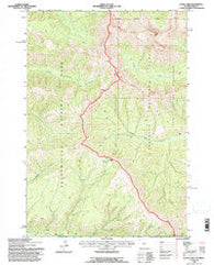 Canoe Lake Wyoming Historical topographic map, 1:24000 scale, 7.5 X 7.5 Minute, Year 1991