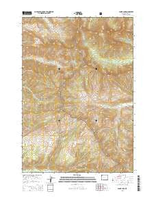 Canoe Lake Wyoming Current topographic map, 1:24000 scale, 7.5 X 7.5 Minute, Year 2015