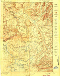 Canyon Wyoming Historical topographic map, 1:125000 scale, 30 X 30 Minute, Year 1896