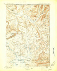 Canyon Wyoming Historical topographic map, 1:125000 scale, 30 X 30 Minute, Year 1896
