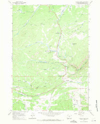 Caribou Creek Wyoming Historical topographic map, 1:24000 scale, 7.5 X 7.5 Minute, Year 1967