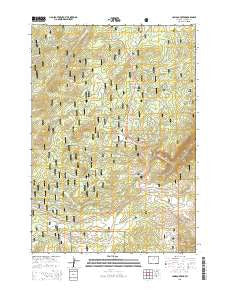 Caribou Creek Wyoming Current topographic map, 1:24000 scale, 7.5 X 7.5 Minute, Year 2015