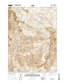 Casebier Hill Wyoming Current topographic map, 1:24000 scale, 7.5 X 7.5 Minute, Year 2015