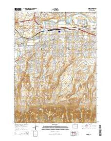 Casper Wyoming Current topographic map, 1:24000 scale, 7.5 X 7.5 Minute, Year 2015