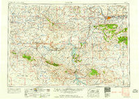 Casper Wyoming Historical topographic map, 1:250000 scale, 1 X 2 Degree, Year 1958