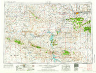 Casper Wyoming Historical topographic map, 1:250000 scale, 1 X 2 Degree, Year 1958