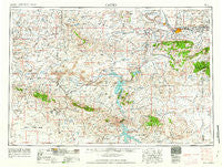 Casper Wyoming Historical topographic map, 1:250000 scale, 1 X 2 Degree, Year 1962