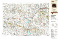 Casper Wyoming Historical topographic map, 1:250000 scale, 1 X 2 Degree, Year 1988