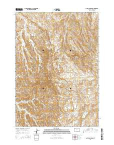 Castle Gardens Wyoming Current topographic map, 1:24000 scale, 7.5 X 7.5 Minute, Year 2015