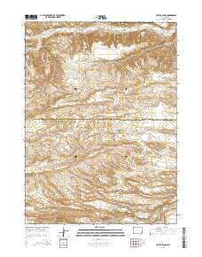 Cattail Ranch Wyoming Current topographic map, 1:24000 scale, 7.5 X 7.5 Minute, Year 2015