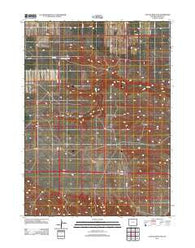 Cattail Ranch NE Wyoming Historical topographic map, 1:24000 scale, 7.5 X 7.5 Minute, Year 2012