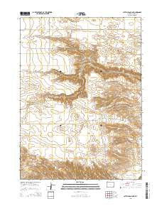 Cattail Ranch NE Wyoming Current topographic map, 1:24000 scale, 7.5 X 7.5 Minute, Year 2015