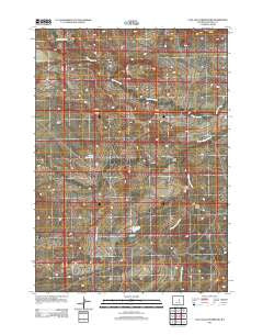 Cave Gulch Reservoir Wyoming Historical topographic map, 1:24000 scale, 7.5 X 7.5 Minute, Year 2012