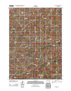 Cedar Hill Wyoming Historical topographic map, 1:24000 scale, 7.5 X 7.5 Minute, Year 2012