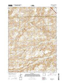 Cedar Hill Wyoming Current topographic map, 1:24000 scale, 7.5 X 7.5 Minute, Year 2015
