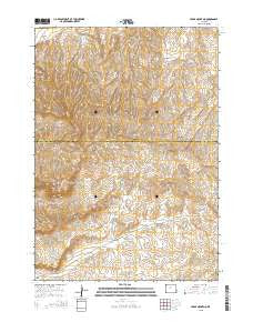 Cedar Mountain Wyoming Current topographic map, 1:24000 scale, 7.5 X 7.5 Minute, Year 2015