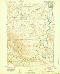 Chalk Buttes Wyoming Historical topographic map, 1:24000 scale, 7.5 X 7.5 Minute, Year 1950