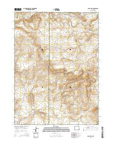 Chalk Hills Wyoming Current topographic map, 1:24000 scale, 7.5 X 7.5 Minute, Year 2015
