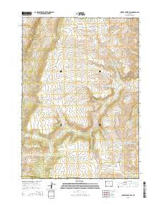 Cherry Creek Hill Wyoming Current topographic map, 1:24000 scale, 7.5 X 7.5 Minute, Year 2015