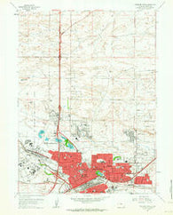 Cheyenne North Wyoming Historical topographic map, 1:24000 scale, 7.5 X 7.5 Minute, Year 1961