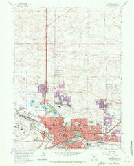 Cheyenne North Wyoming Historical topographic map, 1:24000 scale, 7.5 X 7.5 Minute, Year 1961