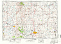 Cheyenne Wyoming Historical topographic map, 1:250000 scale, 1 X 2 Degree, Year 1954