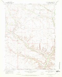 Chicken Creek SW Wyoming Historical topographic map, 1:24000 scale, 7.5 X 7.5 Minute, Year 1968