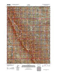 Chicken Creek East Wyoming Historical topographic map, 1:24000 scale, 7.5 X 7.5 Minute, Year 2012