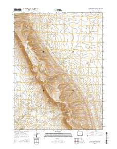 Chicken Creek East Wyoming Current topographic map, 1:24000 scale, 7.5 X 7.5 Minute, Year 2015