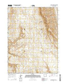 Chicken Creek SE Wyoming Current topographic map, 1:24000 scale, 7.5 X 7.5 Minute, Year 2015